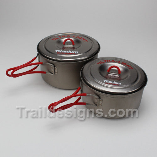 Evernew 1300ml & 900ml Titanium Ultra Light Pot Set (ECA260)